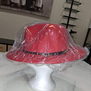 Women's Red Panama Hat